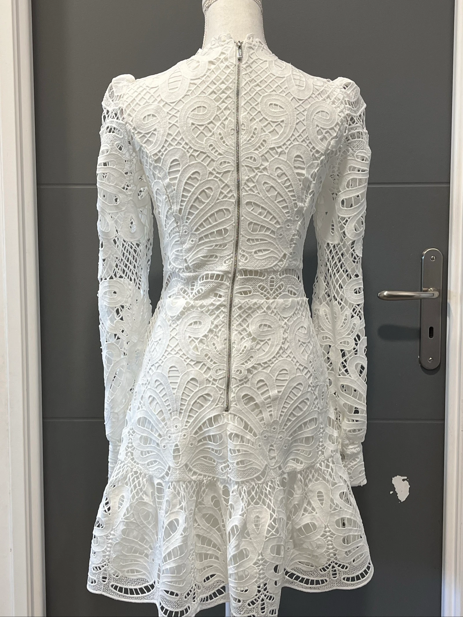 Vestido Guipure branco Morgan TXS – photo 2